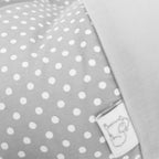 Almohada Anti Cabeza Plana Punto Blancos - Plomo