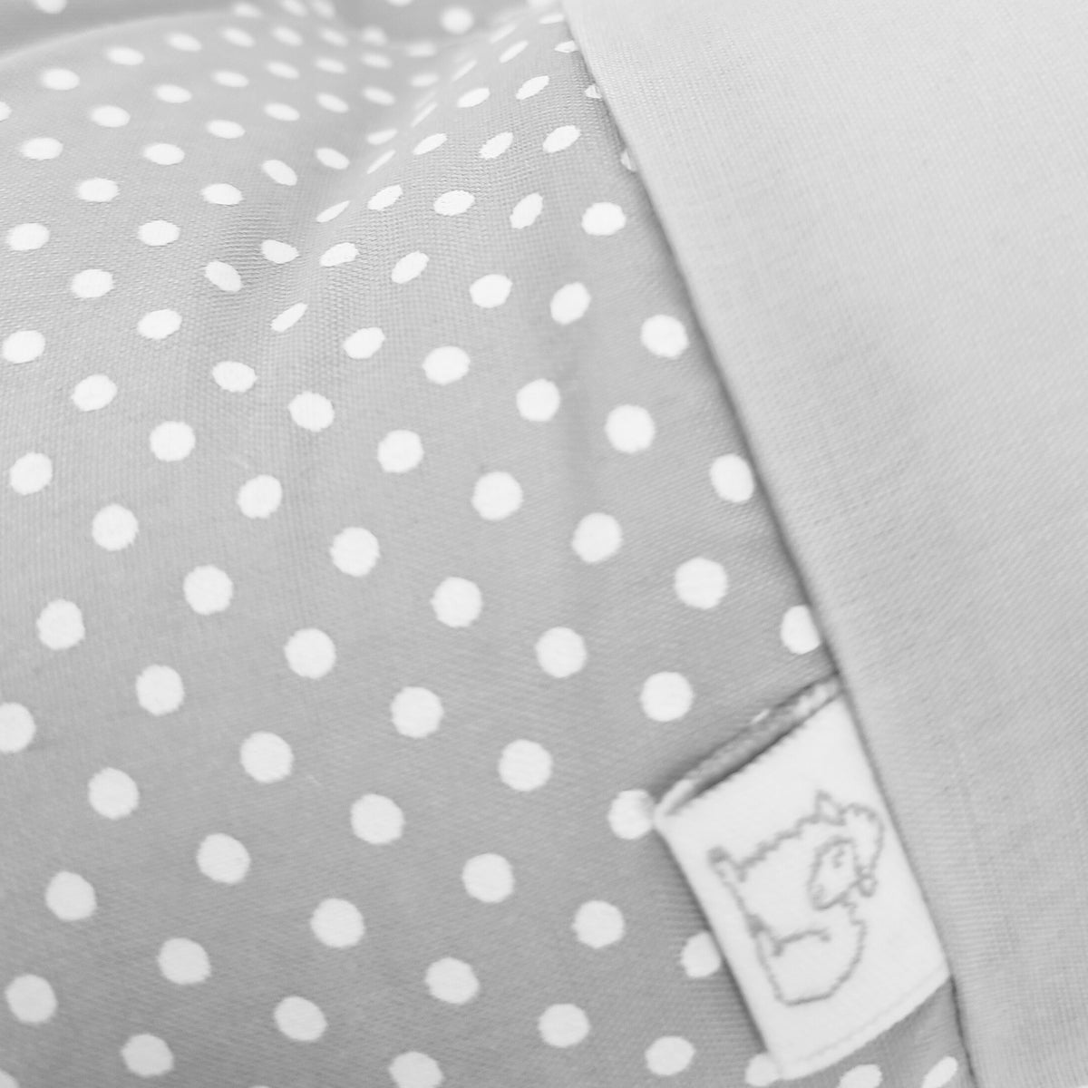 Almohada Anti Cabeza Plana Punto Blancos - Plomo