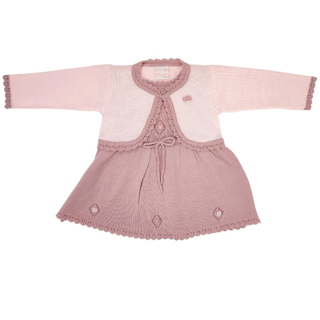 Conjunto Vestido Hilo - 3 piezas - Palo Rosa
