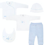 Conjunto Bebé - Jacquard - Amigos V2 - Blanco-Celeste