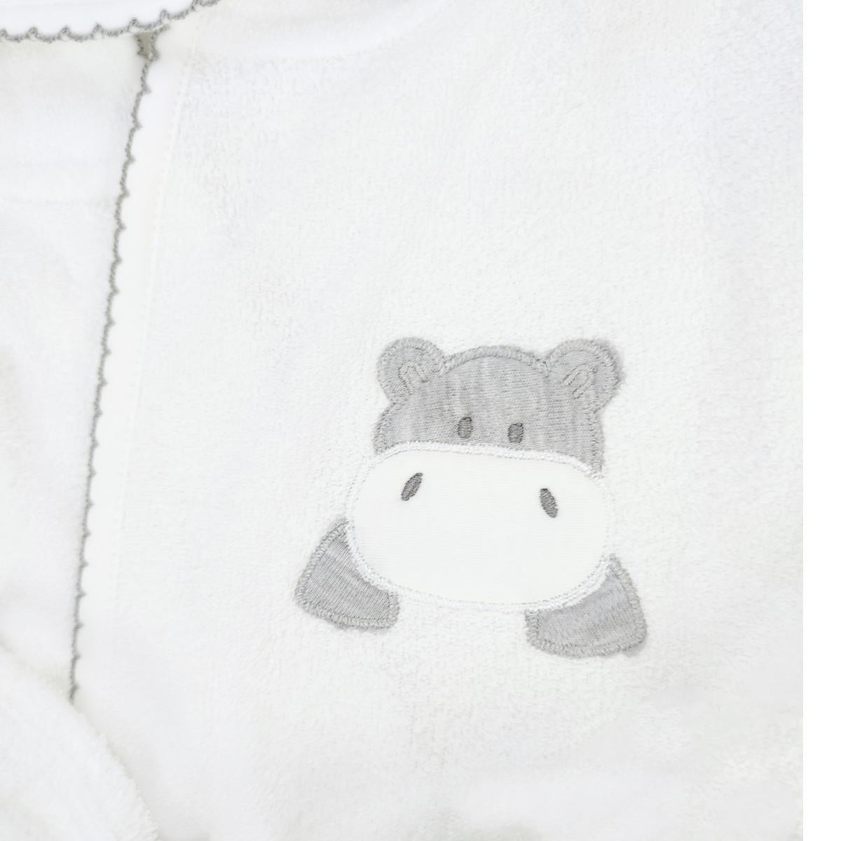 Salida de baño bebé - Hipo - Blanco - Plomo