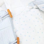 Conjunto bebé Algodon Jacquard - 2 piezas - Celeste