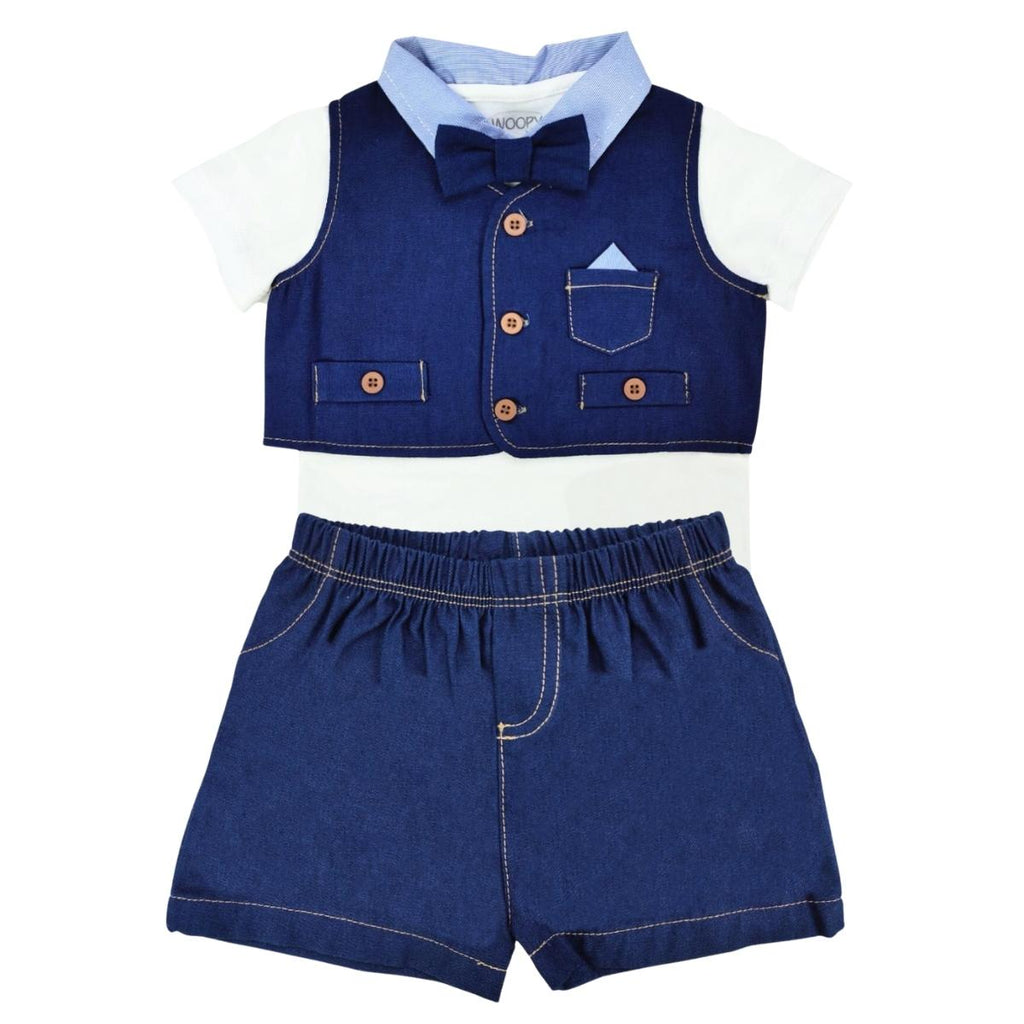 Conjunto bebé Michi con short - Azul
