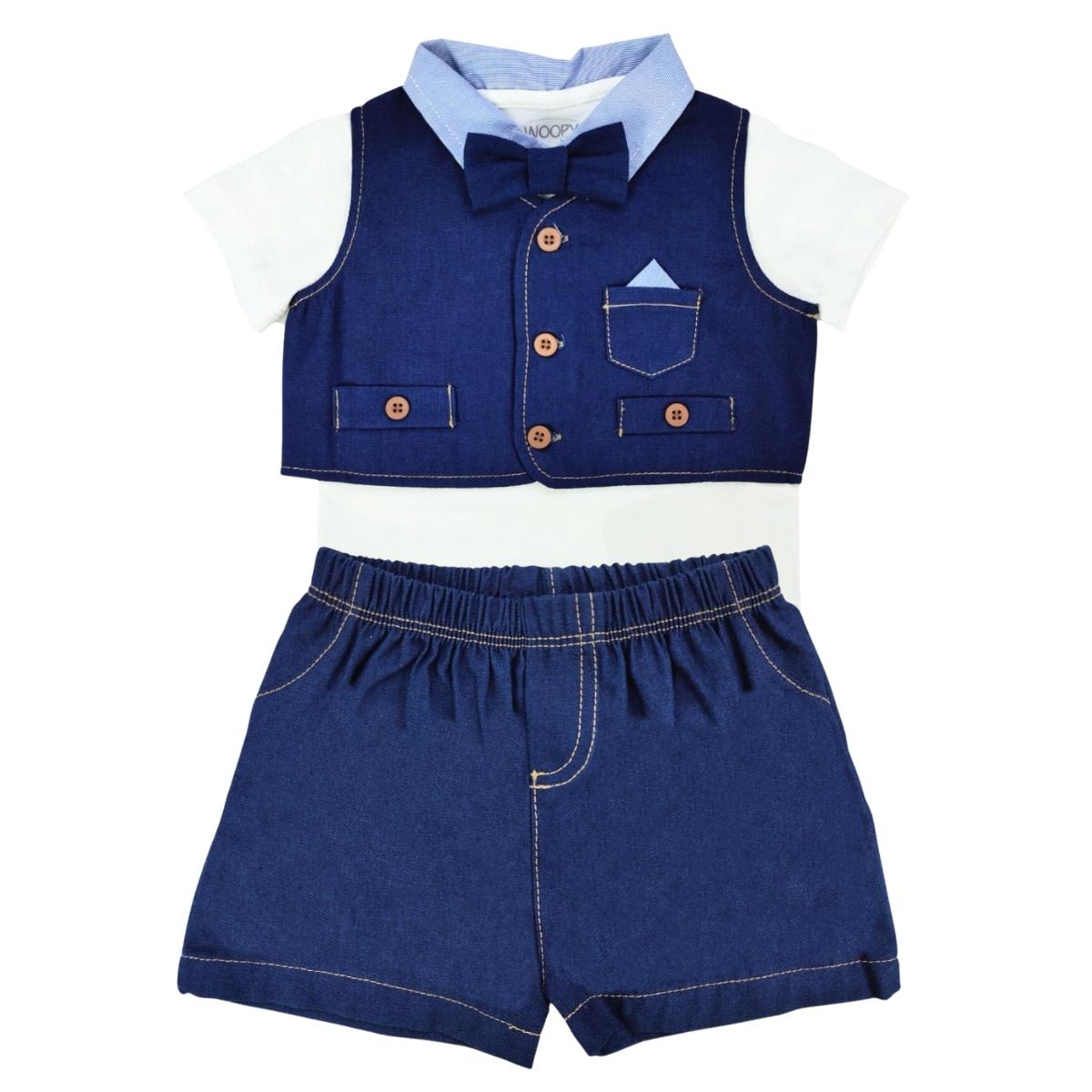 Conjunto bebé Michi con short - Azul