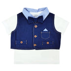 Conjunto bebé Michi con short - Azul