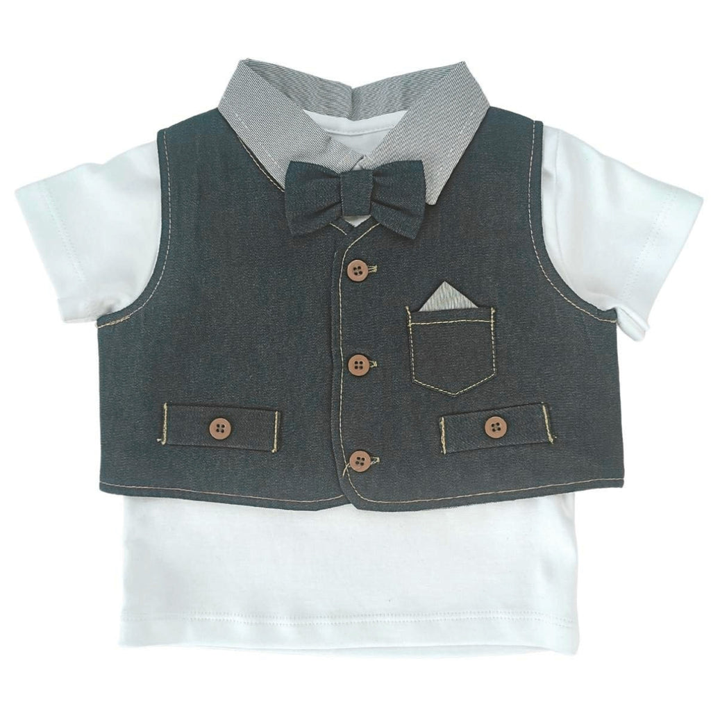 Conjunto bebé Michi con short - Azul Noche