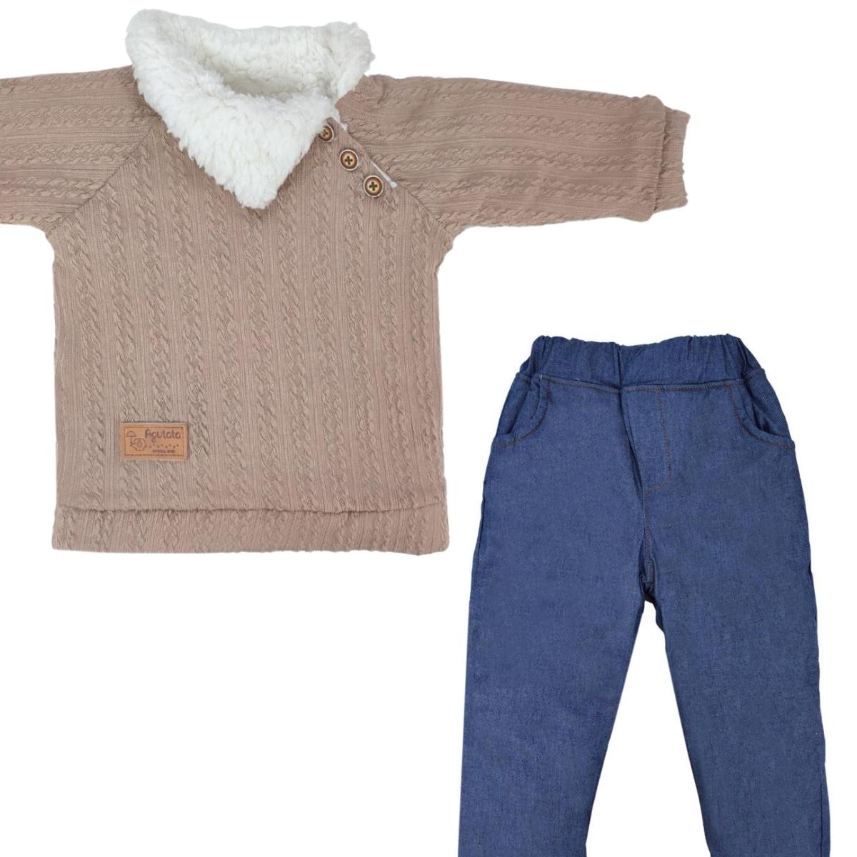 Conjunto Bebé - acolchado - Grizzy - Marron