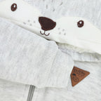 Conjunto Bebé - punto ingles - acolchado - Zorro - Plomo