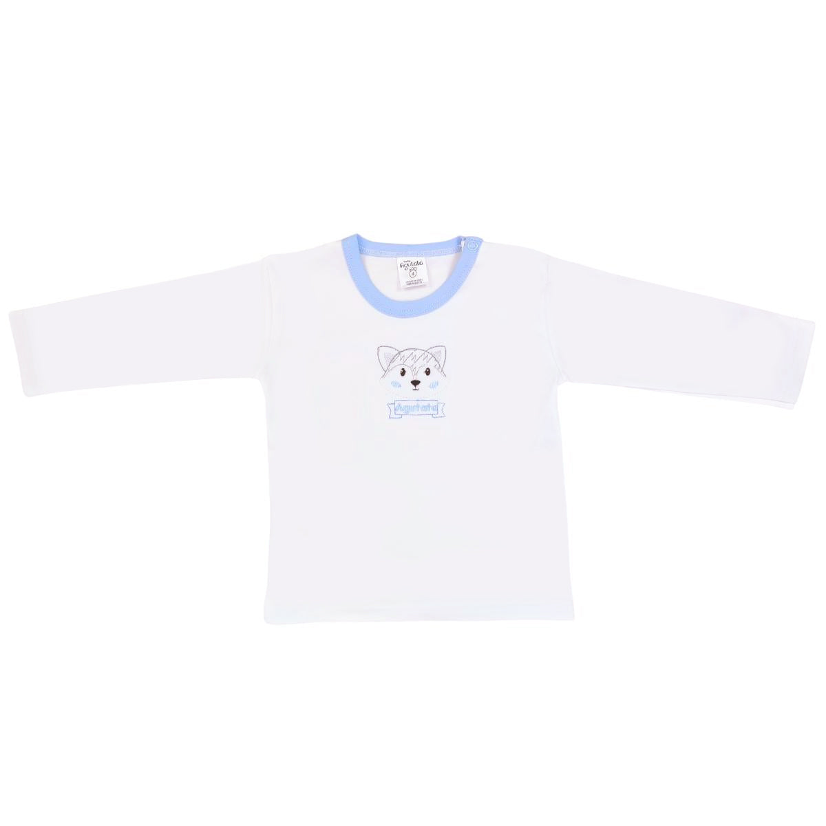 Conjunto Bebé - punto ingles - acolchado - Zorro - Celeste