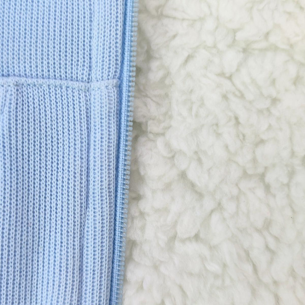 Conjunto Bebé - punto ingles - acolchado - Zorro - Celeste