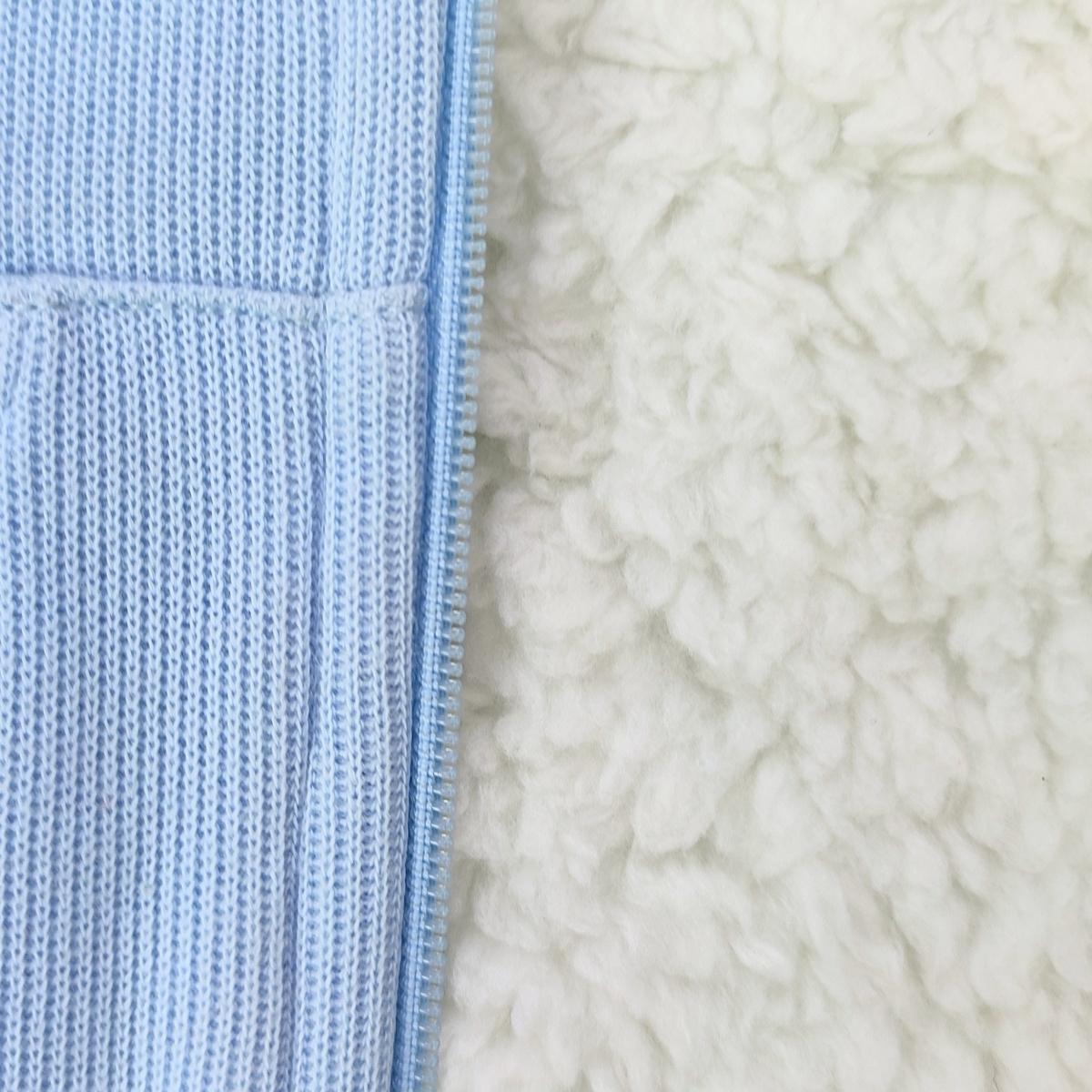 Conjunto Bebé - punto ingles - acolchado - Zorro - Celeste