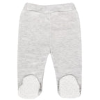 Ajuar Bebe 3 piezas Algodon - Conejos - Blanco / Gris