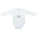 Ajuar Bebe 3 piezas Algodon - Conejos - Blanco / Gris