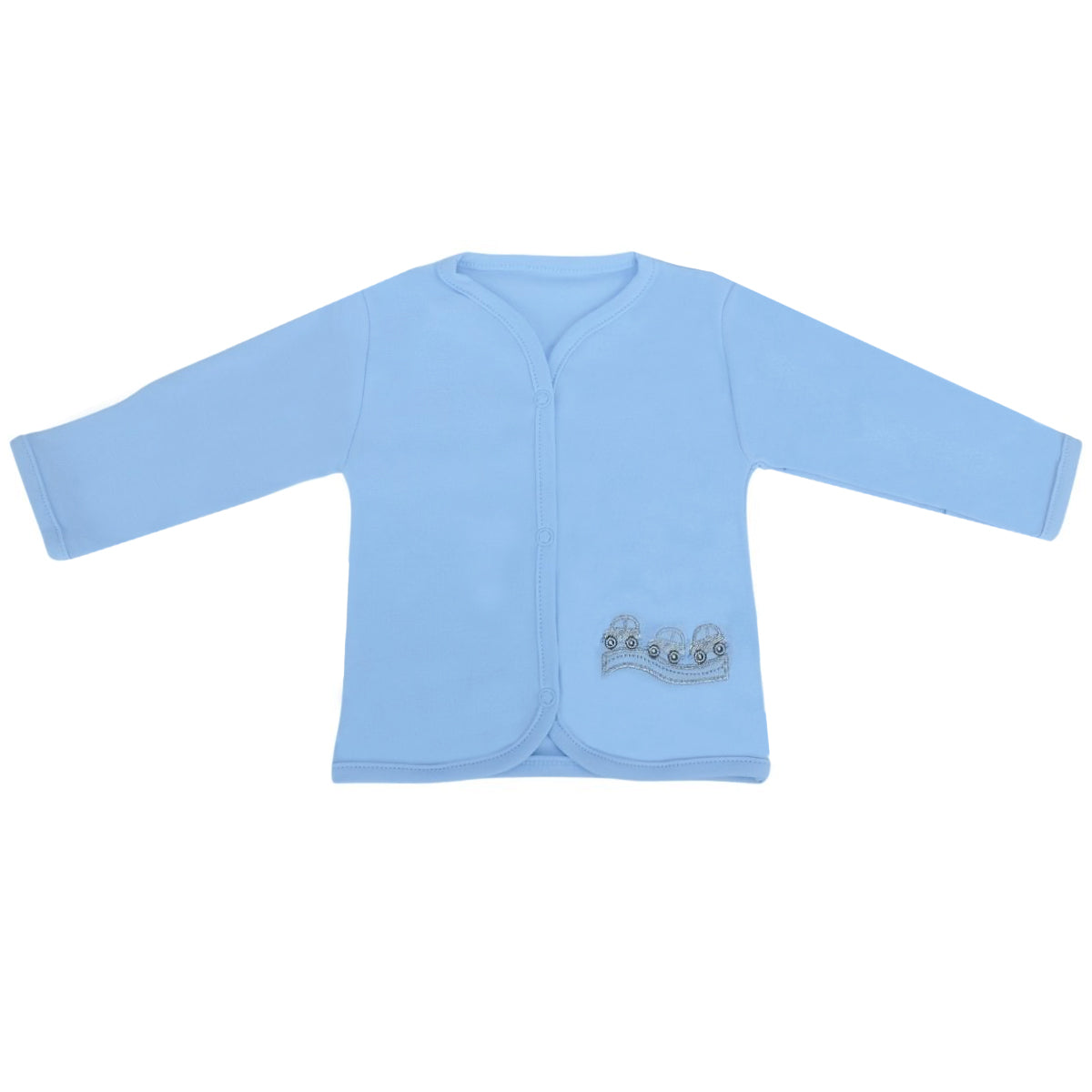 Ajuar - Set de 3 piezas Algodon - 3 autos - Celeste