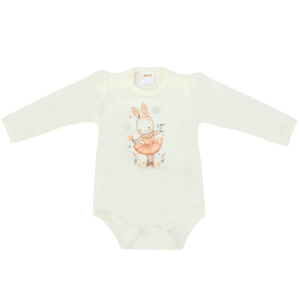 Ajuar - Set de 3 piezas Algodón - Coneja bailarina - Crema Melon