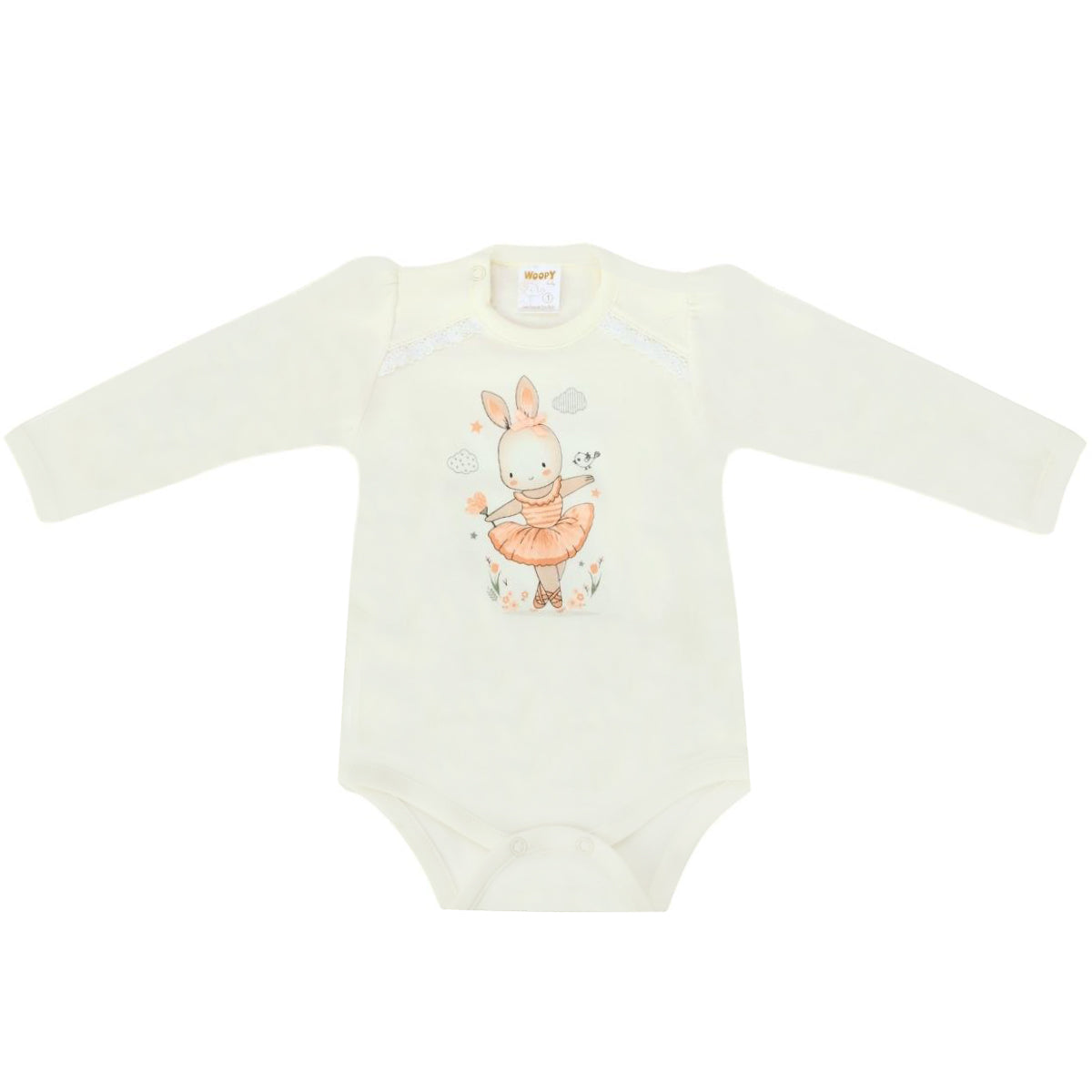 Ajuar - Set de 3 piezas Algodón - Coneja bailarina - Crema Melon