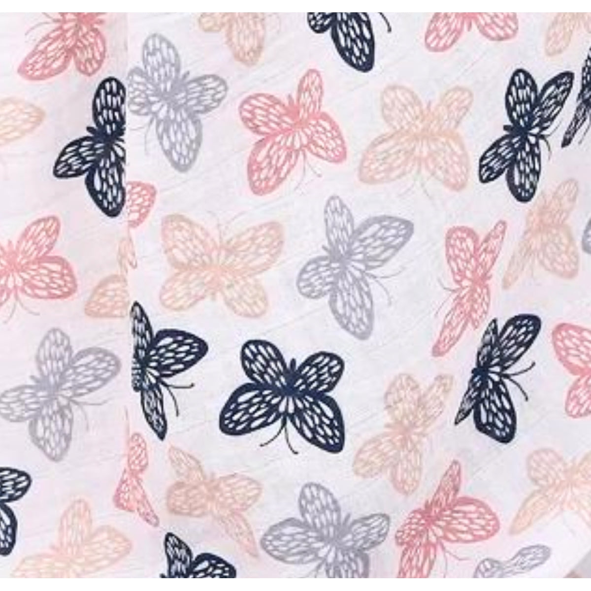 Manta Muselina Algodón - Mariposas