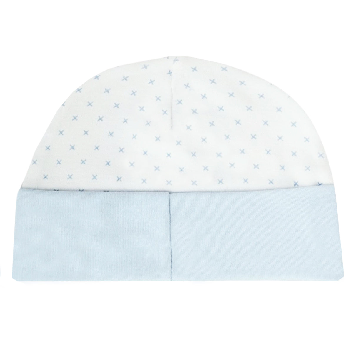 Ajuar Bebe 3 piezas Algodon - Conejos - Blanco / Celeste