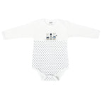 Ajuar Bebe 3 piezas Algodon - Conejos - Blanco / Marino