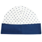 Ajuar Bebe 3 piezas Algodon - Conejos - Blanco / Marino