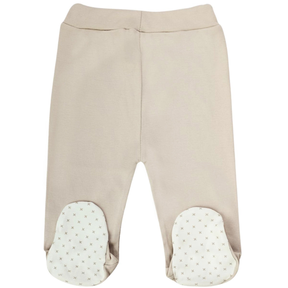 Ajuar Bebe 3 piezas Algodon - Conejos - Crema / Marron