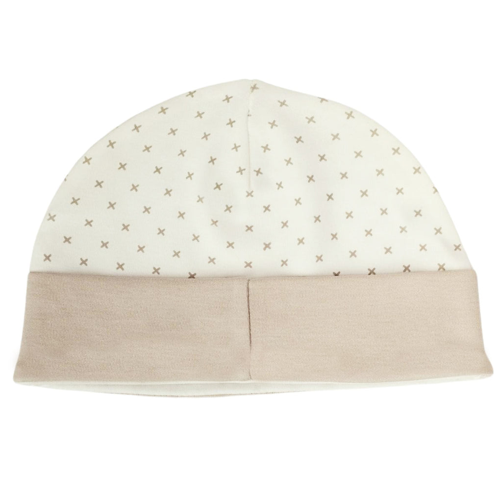 Ajuar Bebe 3 piezas Algodon - Conejos - Crema / Marron