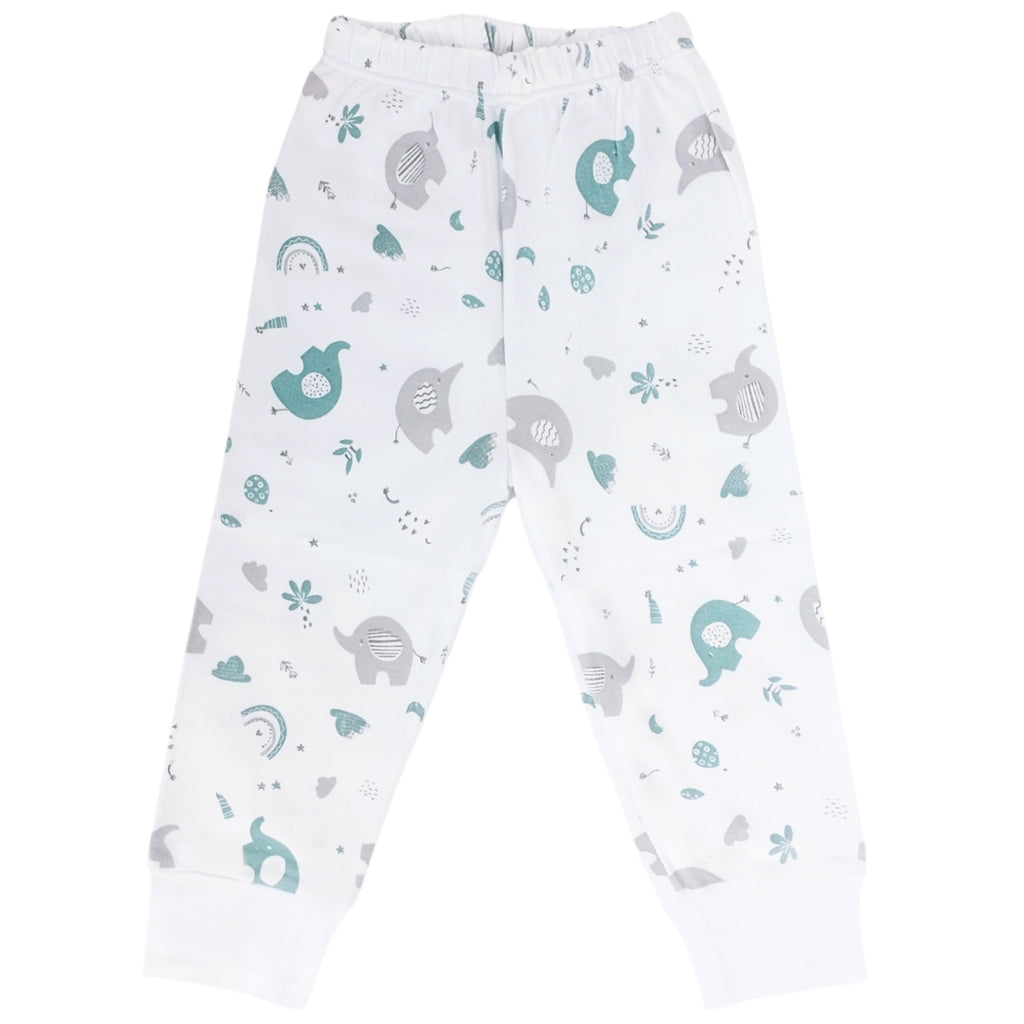 Pijama Bebé - Algodon - Elefantes verdes