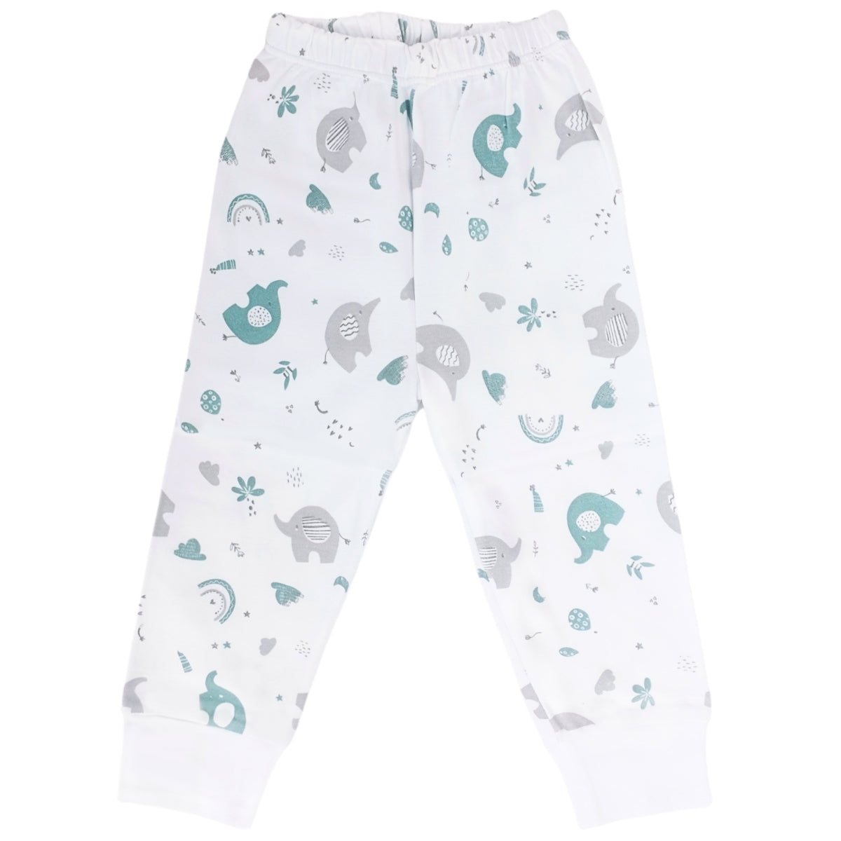 Pijama Bebé - Algodon - Elefantes verdes