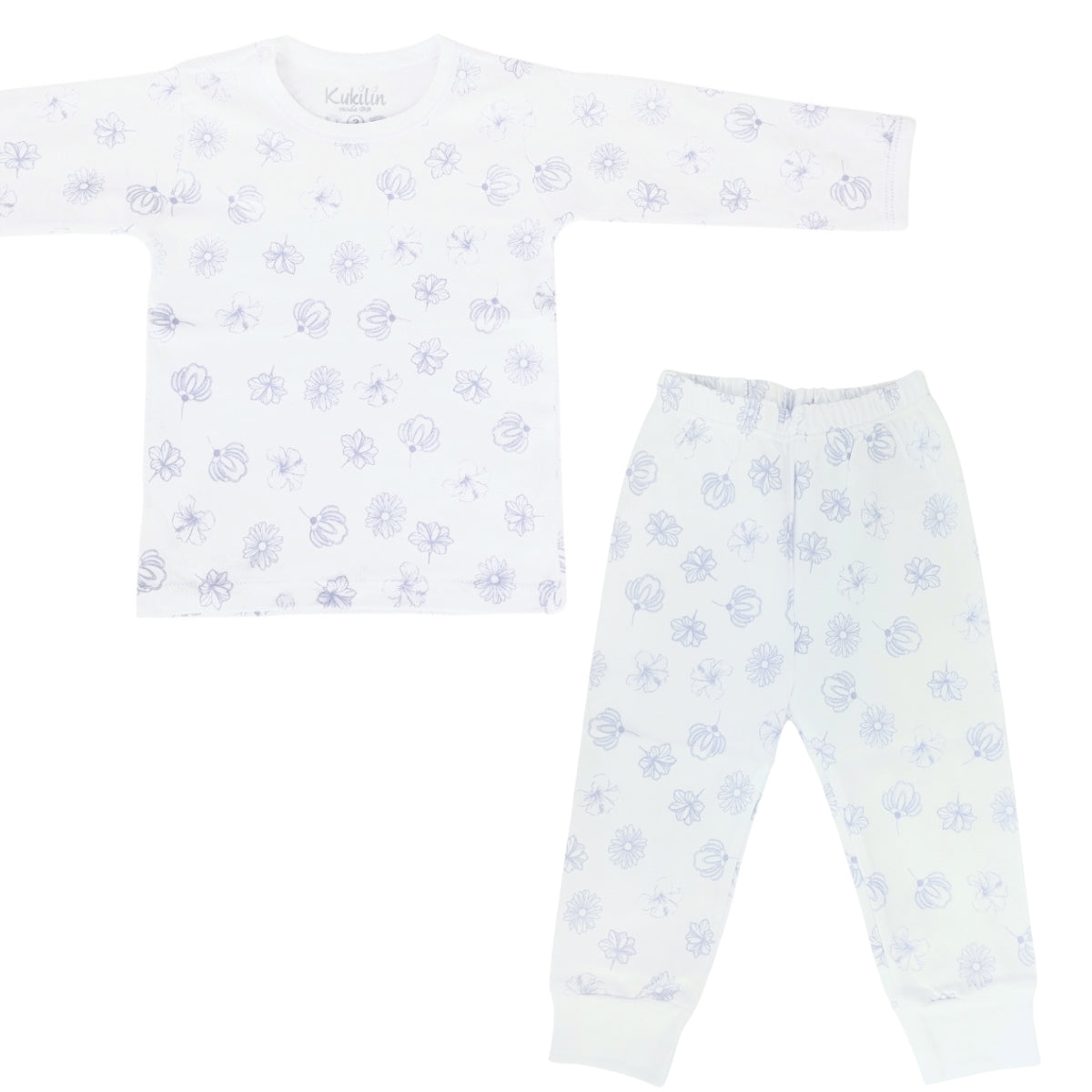 Pijama Bebe Niña - Algodon - Flores V
