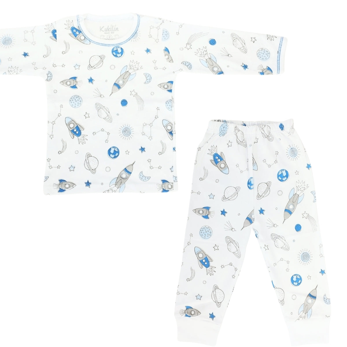 Pijama Bebe Niño - Algodon - Espacio