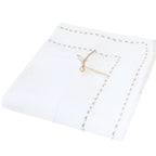 Colcha bebé Hilo Tacto con algodon - Blanco Dorado