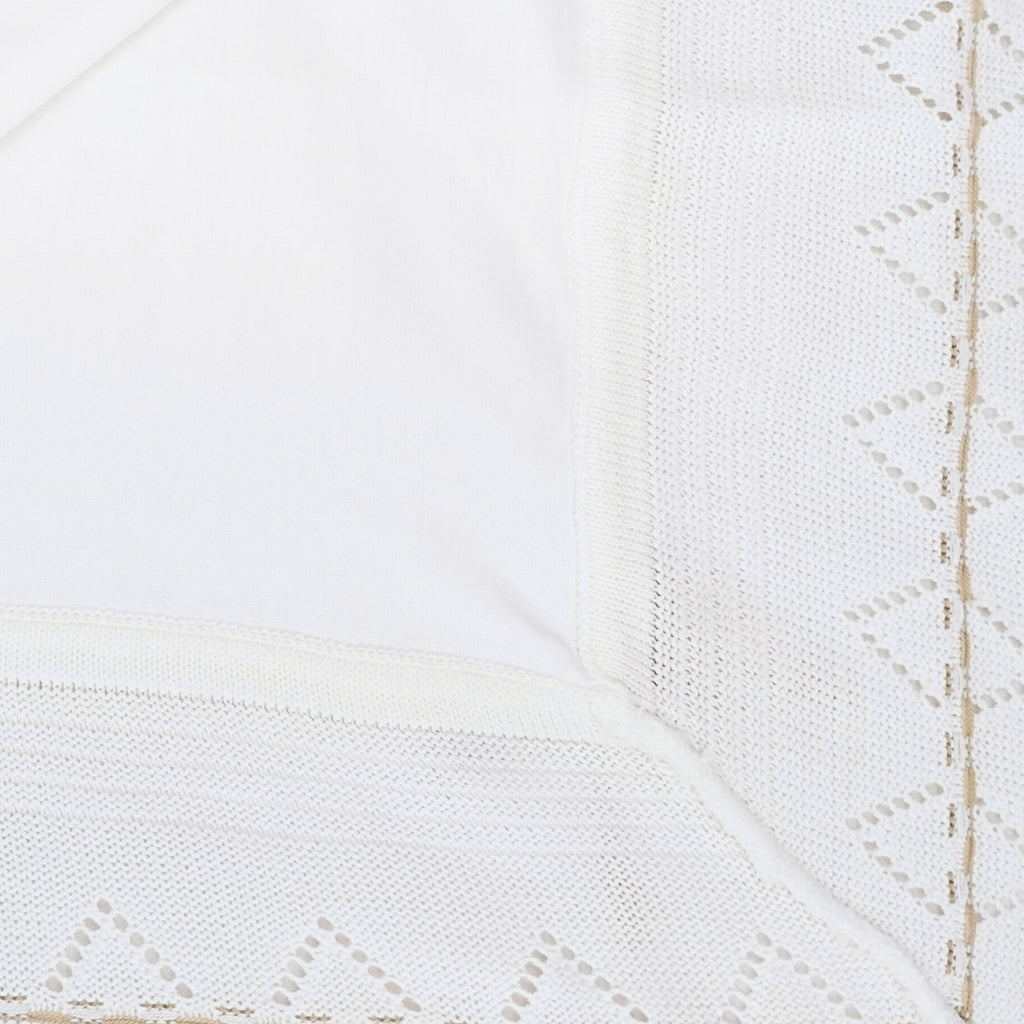 Colcha bebé Hilo Tacto con algodon - Blanco Dorado
