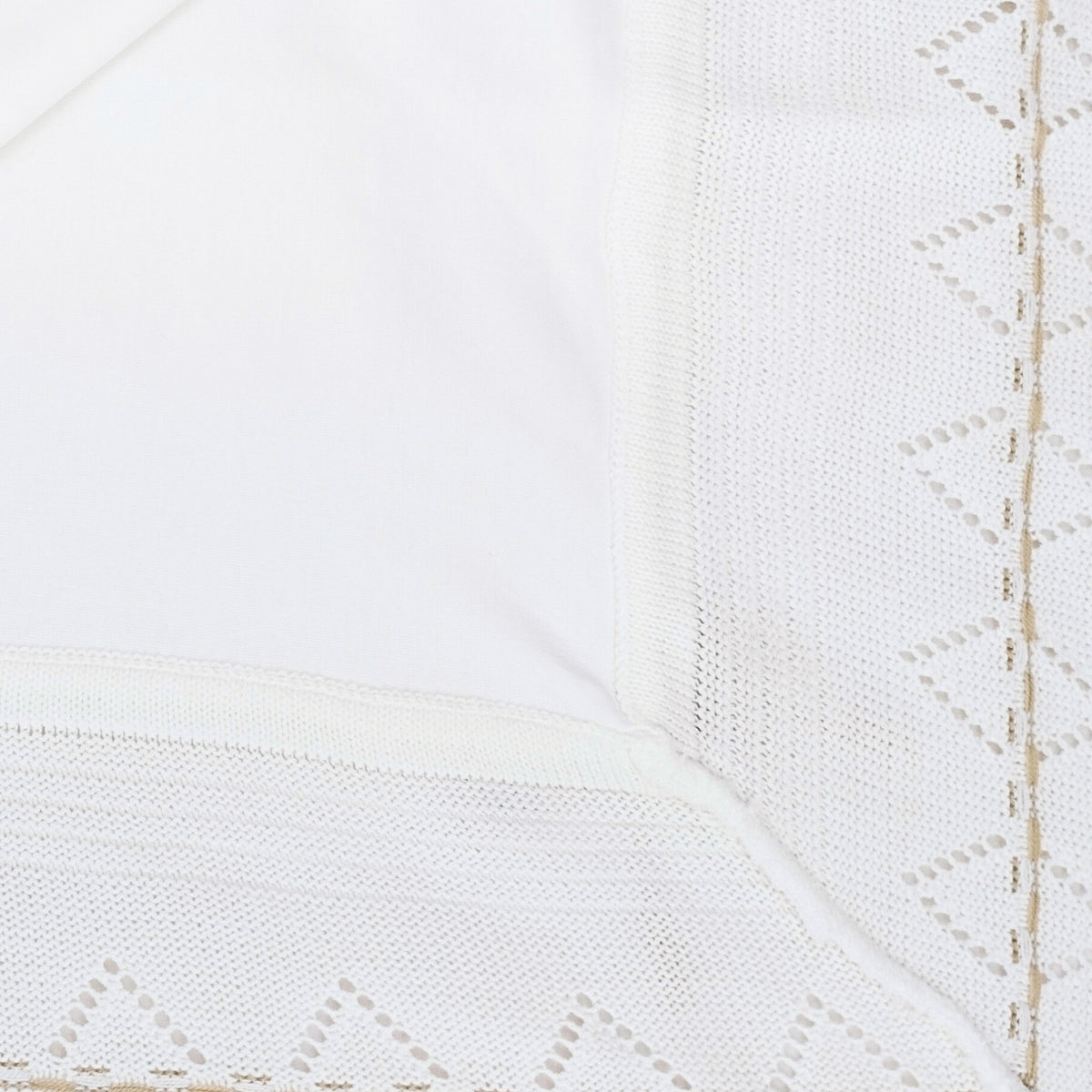 Colcha bebé Hilo Tacto con algodon - Blanco Dorado