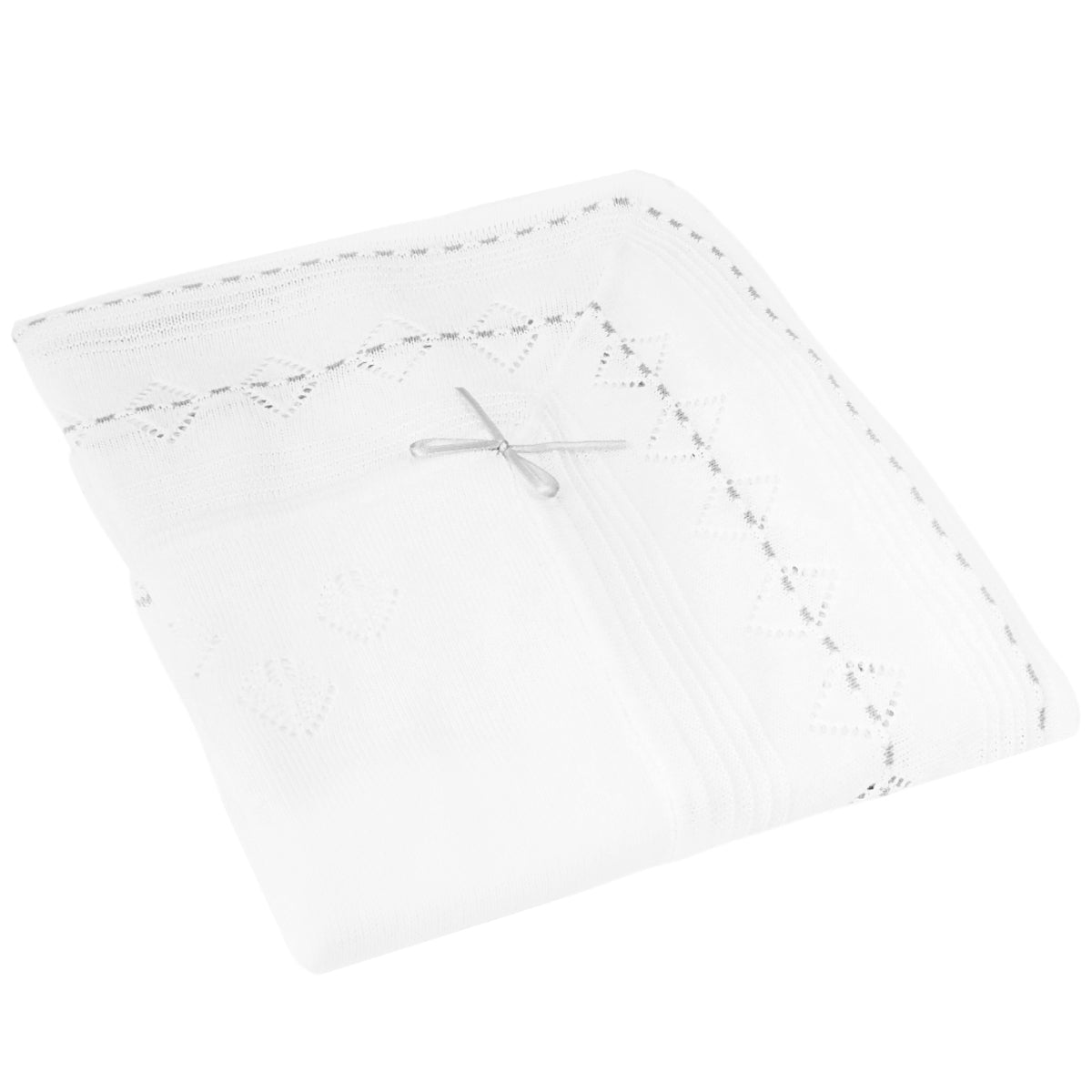 Colcha bebé Hilo Tacto con algodon - Blanco Plomo