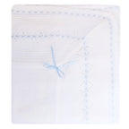 Colcha bebé Hilo Tacto con algodon - Blanco Celeste