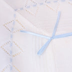 Colcha bebé Hilo Tacto con algodon - Blanco Celeste