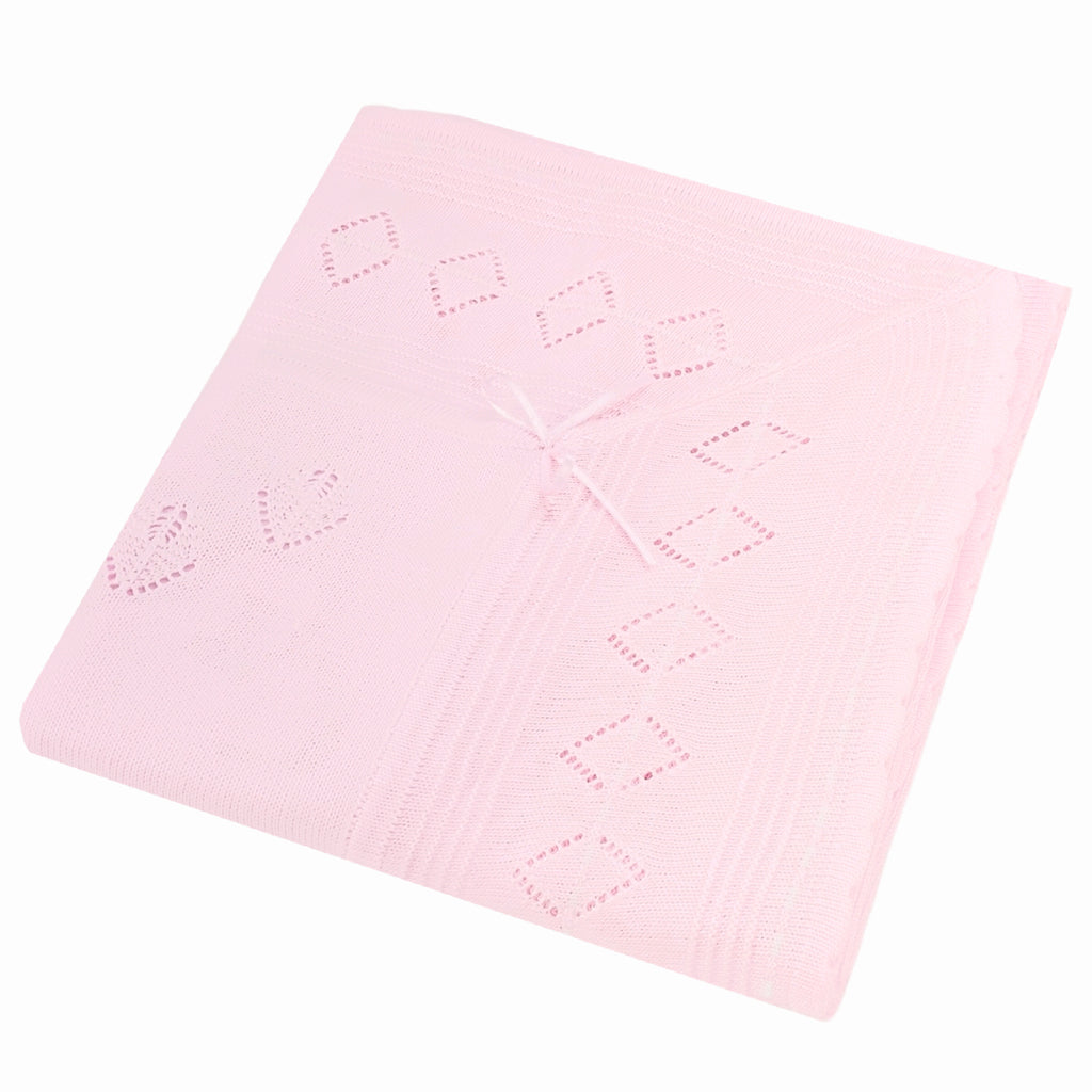 Colcha bebé Hilo Tacto con algodon - Rosado