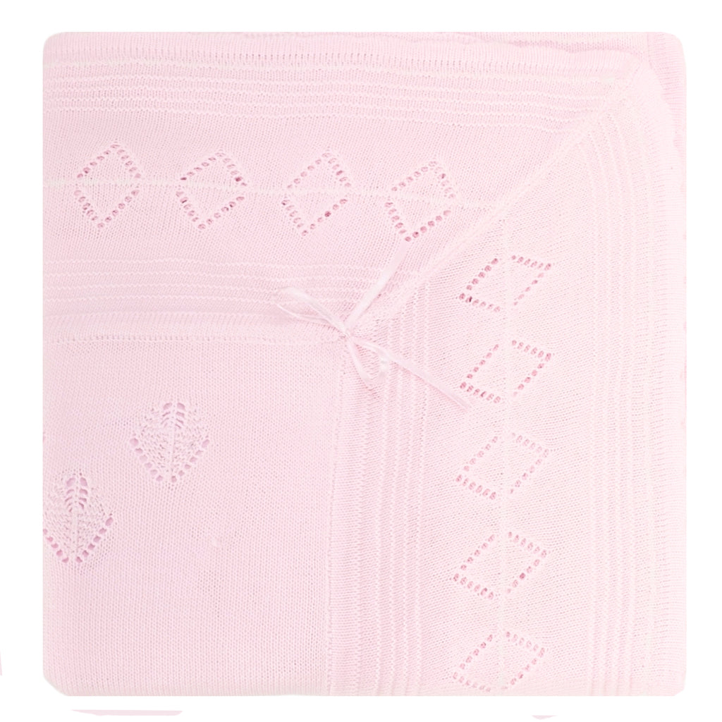 Colcha bebé Hilo Tacto con algodon - Rosado