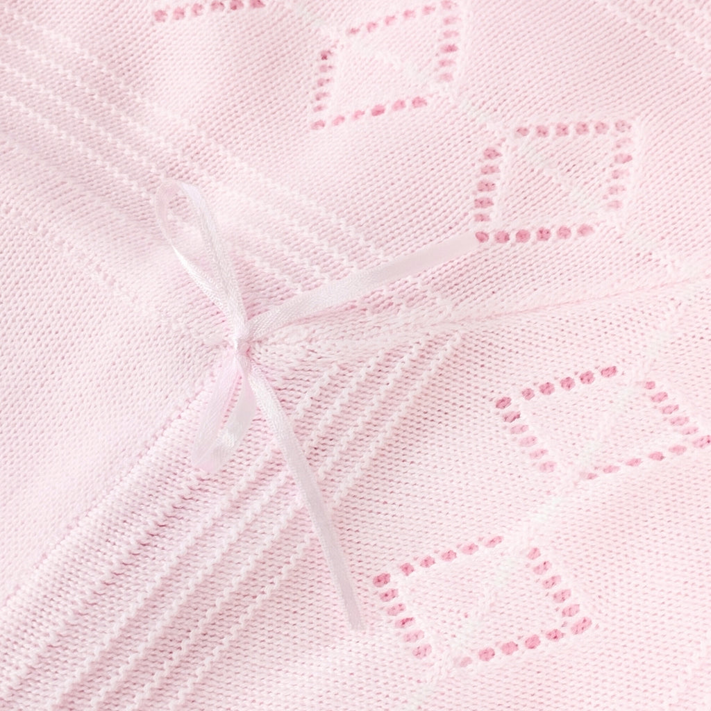 Colcha bebé Hilo Tacto con algodon - Rosado