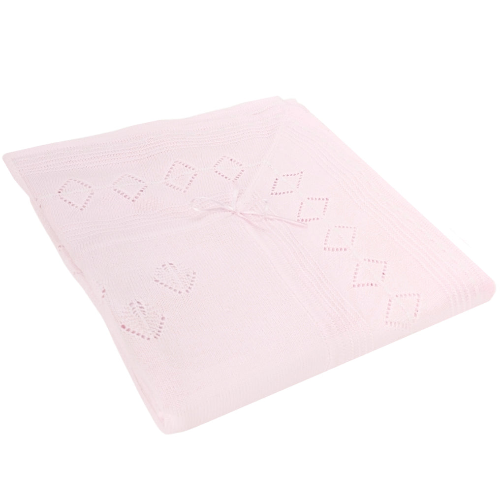 Colcha bebé Hilo Tacto con algodon - Rosado