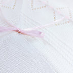 Colcha bebé Hilo Tacto con algodon - Blanco Rosado