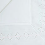 Colcha bebé Hilo Tacto con algodon - Blanco Rosado