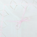 Colcha bebé Hilo Tacto con algodon - Blanco Rosado