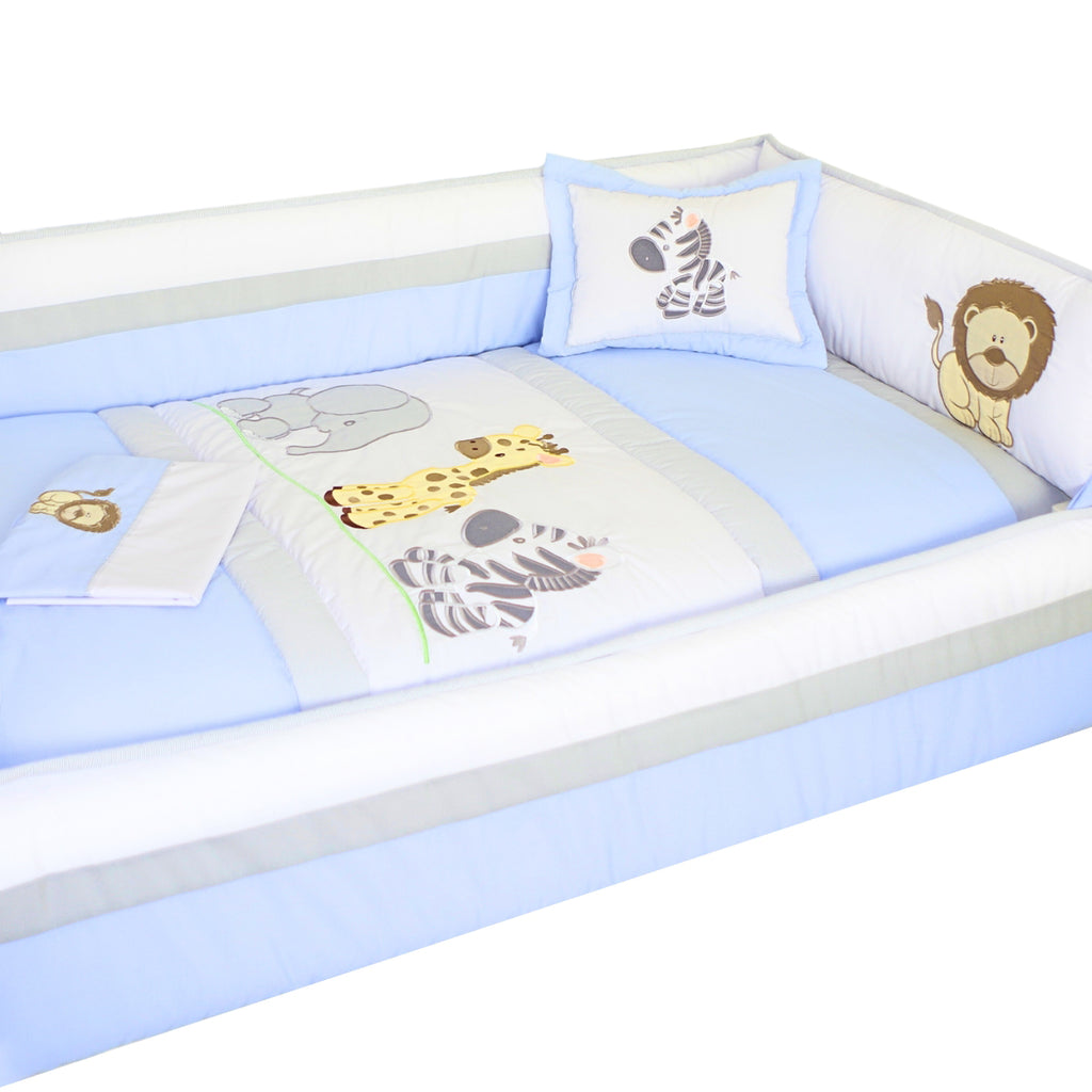 Set de Cuna y 4 protectores - Prestige - Los amigos de la selva 1