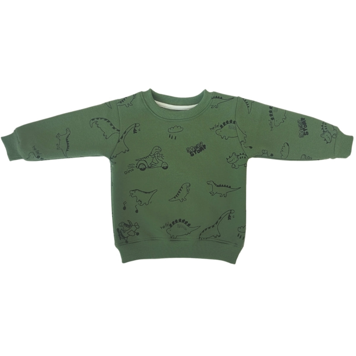 Conjunto Franela reactiva - 2 piezas - Dino Hello - Verde