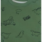 Conjunto Franela reactiva - 2 piezas - Dino Hello - Verde