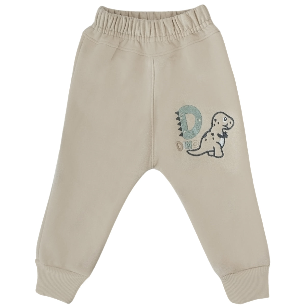 Conjunto Franela reactiva - 2 piezas - Dino Hello - Beige