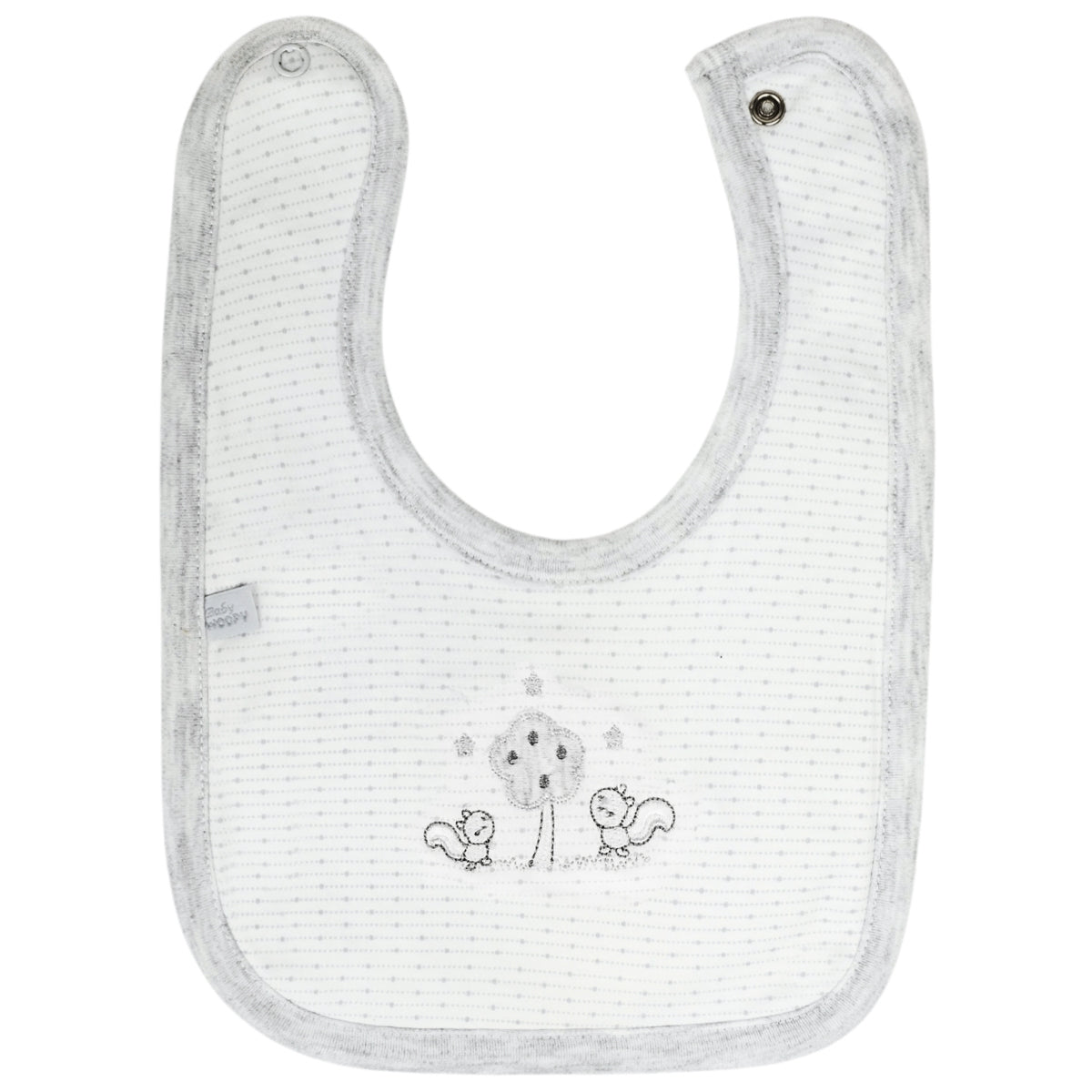 Babero algodon con Broche - W240606