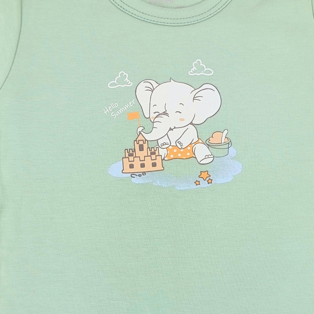 Polo de Bebé Manga Corta en Algodón - N43