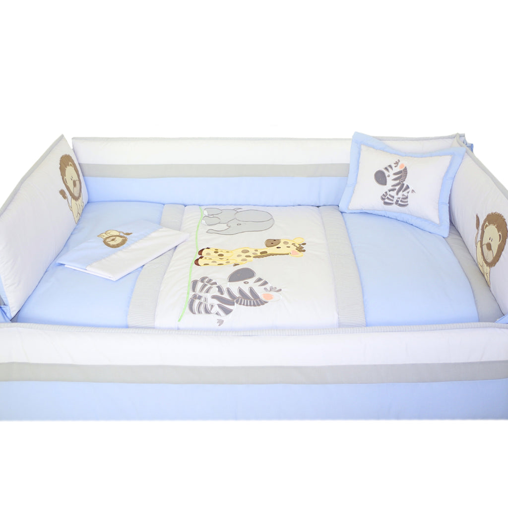 Set de Cuna y 4 protectores - Prestige - Los amigos de la selva 1